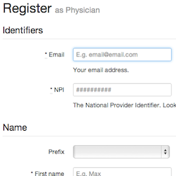 Register physician