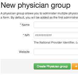 Create physician groups